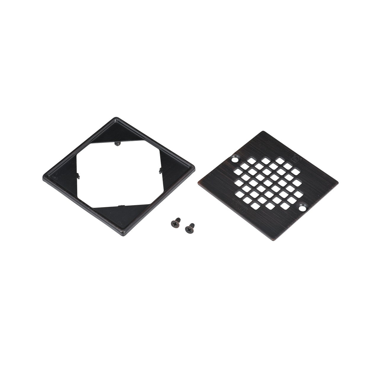 Series 130 Square Oiled Rubbed Bronze Strainer W/Ring - APEX Supply Co.