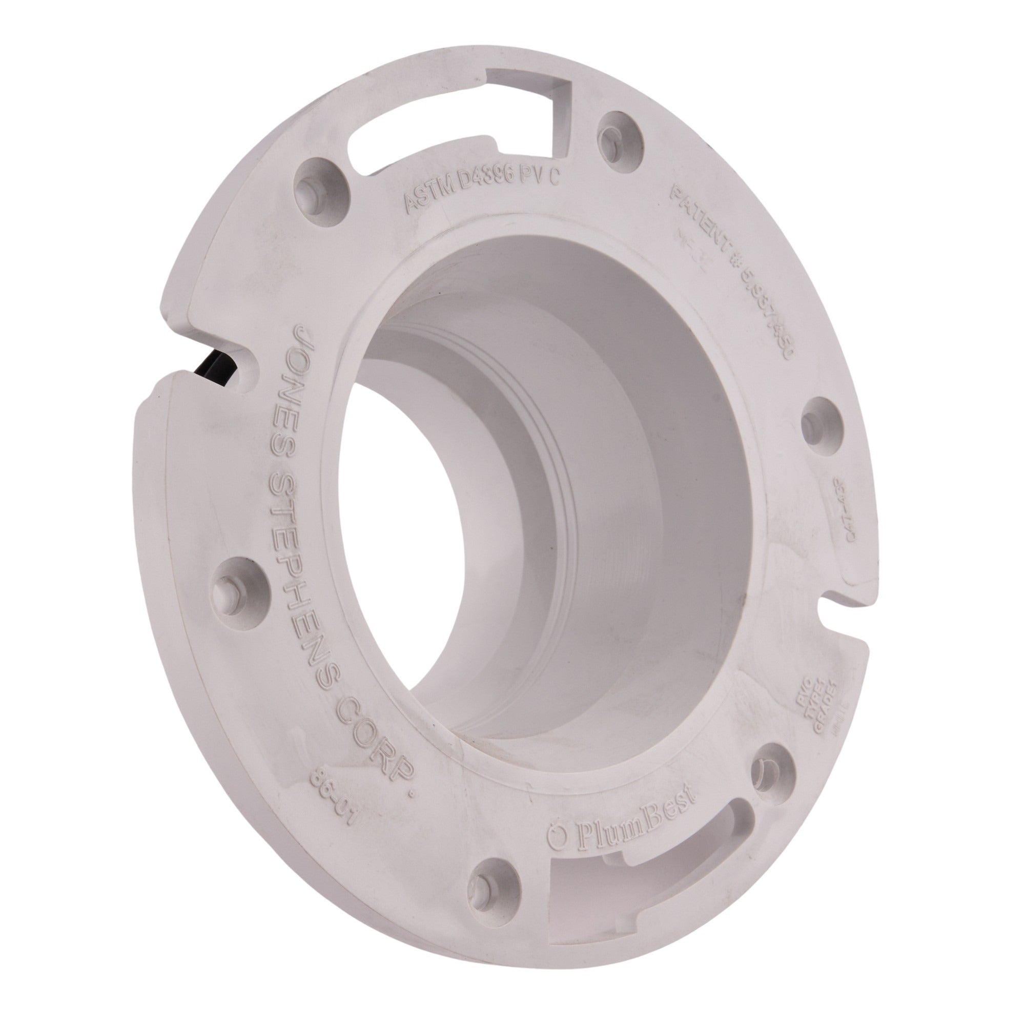 PVC Two-Finger Closet Flange 4" x 3"