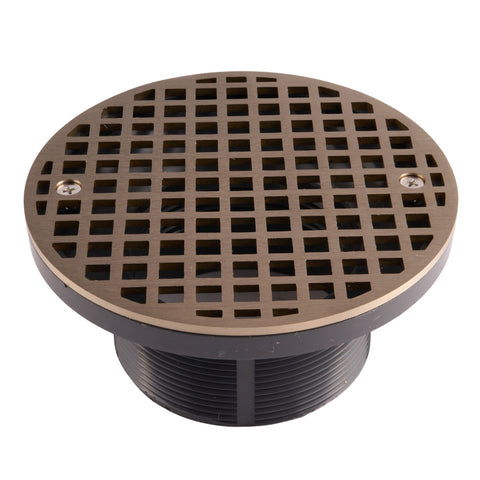 Jones Stephens 3 - 1/2" PVC Spud with 6" Round Bronze Strainer - APEX Supply Co.