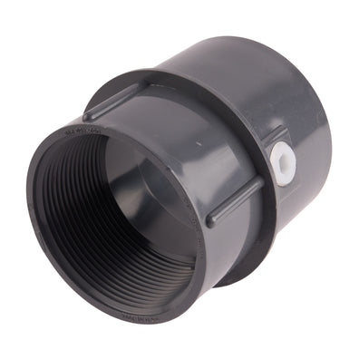 PVC Pipe Fit Drain Base with Primer Tap, for 3-1/2" Spud 3" x 4"
