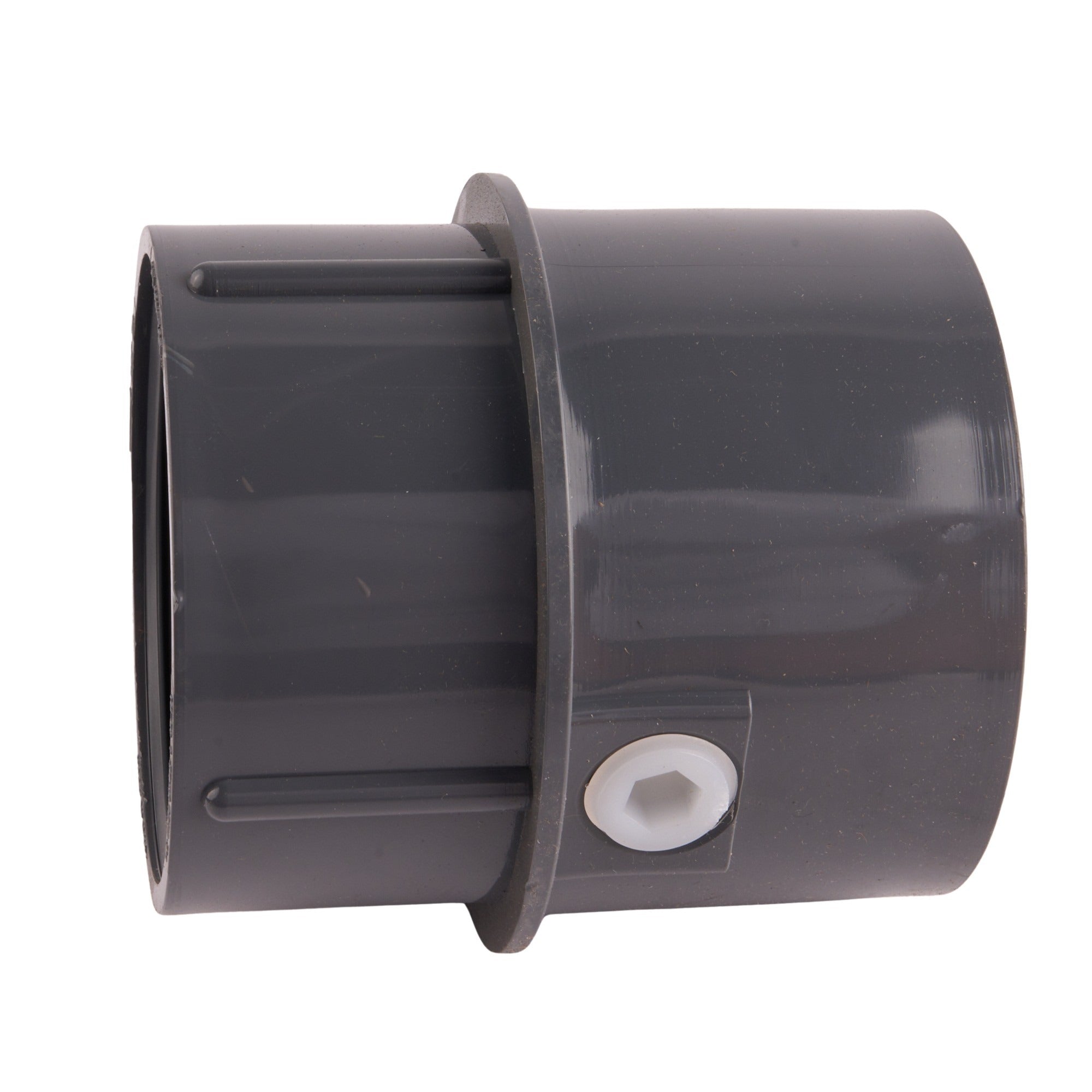 PVC Pipe Fit Drain Base with Primer Tap, for 3-1/2" Spud 3" x 4"