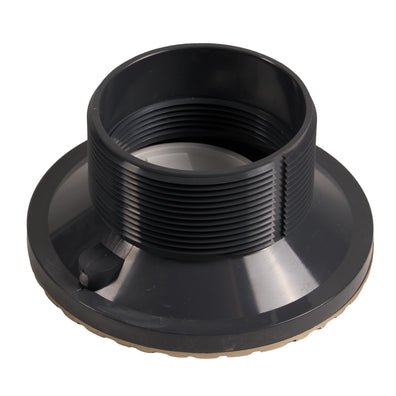 Jones Stephens 3 - 1/2 Plastic Cleanout Spud With 6 Nickel Brass CVR - APEX Supply Co.