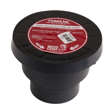 PVC FinishLine Adjustable Rough-In Cleanout w/ Coring Plug (Socket) 3" x 4"