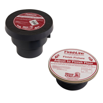 PVC FinishLine Adjustable Rough-In Cleanout w/ Coring Plug (Socket) 3" x 4"