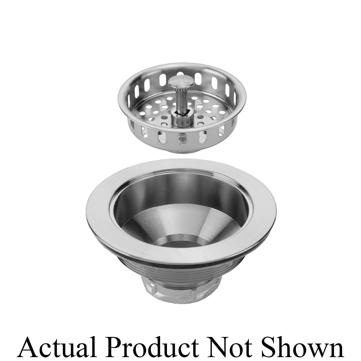 Brass Duo Strainer for Kitchen Sinks, Satin Nickel - APEX Supply Co.