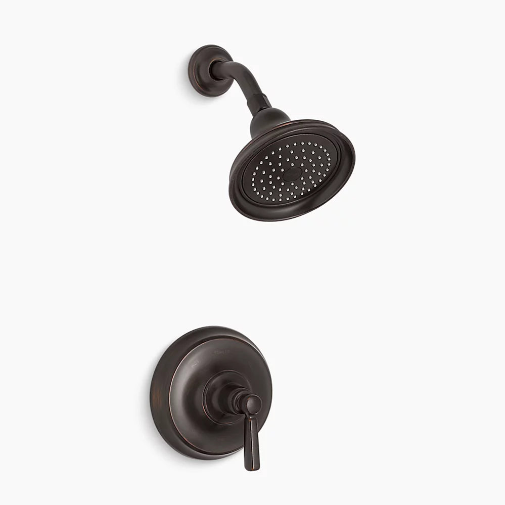 Kohler Bancroft Single Handle Rite Temp Pressure Balanced Shower Only Trim with Rain Shower Head - APEX Supply Co.