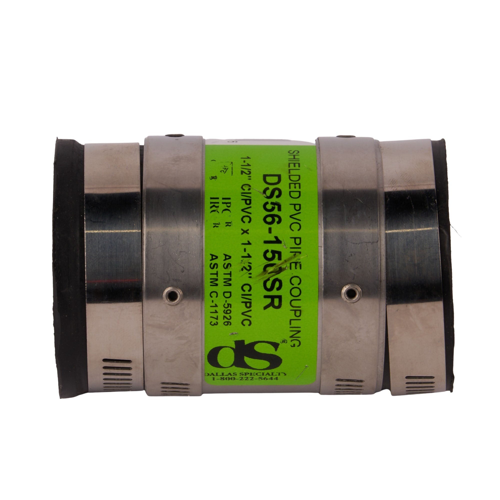 Shear Banded Flexible Coupling (Cast Iron-PVC) 1-1/2"