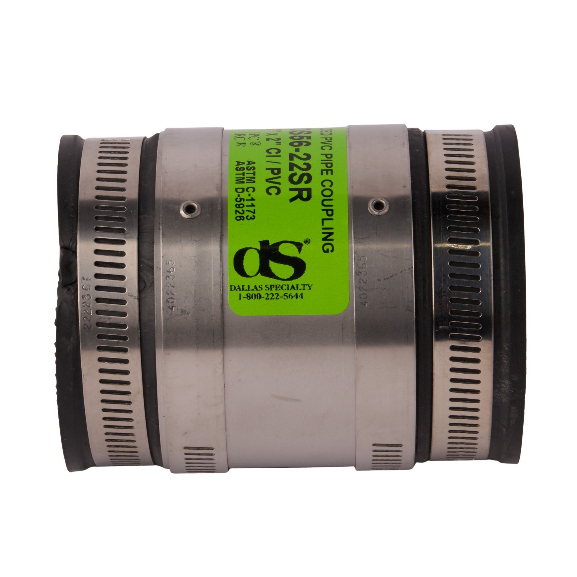 Shear Banded Flexible Coupling (Cast Iron-PVC) 2"