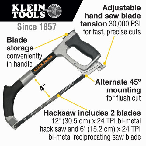 Klein High-Tension Hacksaw - APEX Supply Co.