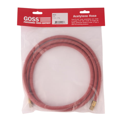 6 Ft 3/16 Fitted Torch Hose