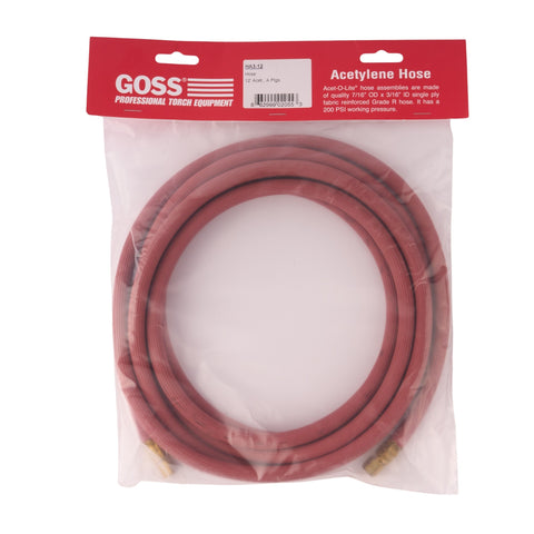 12 1/2 Ft 3/16 Torch Hose