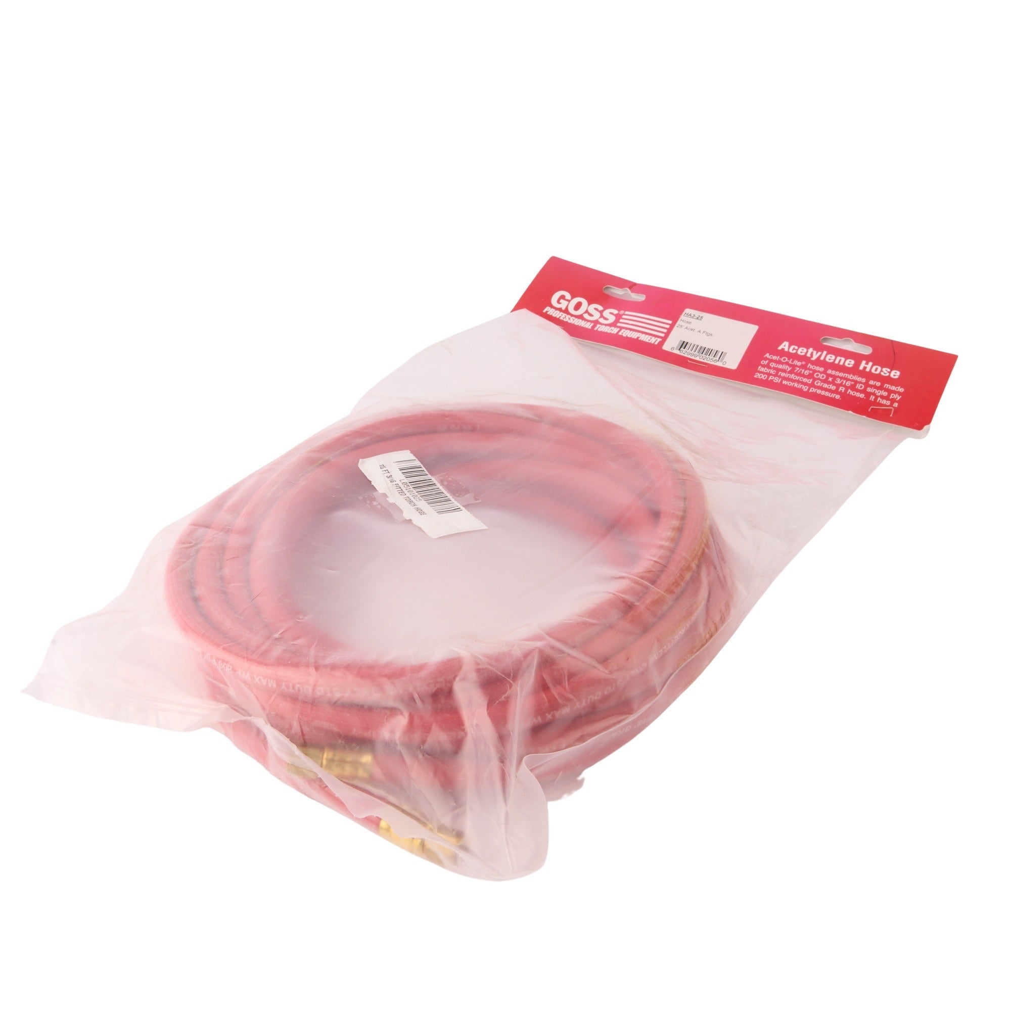 25 Ft 3/16 Fitted Torch Hose