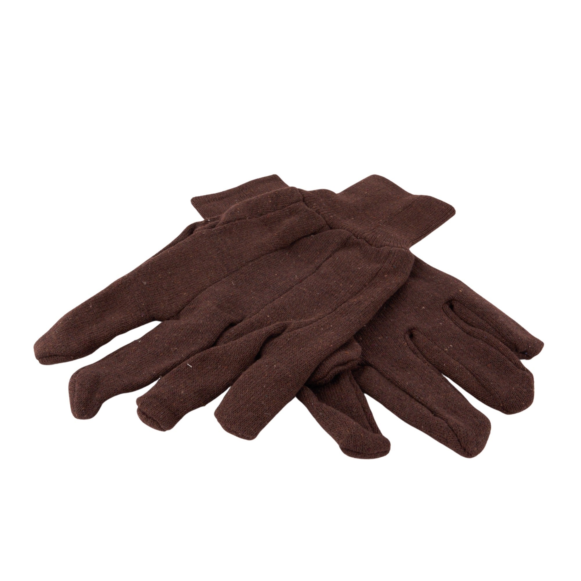 Brown Cotton Jersey Gloves (N)