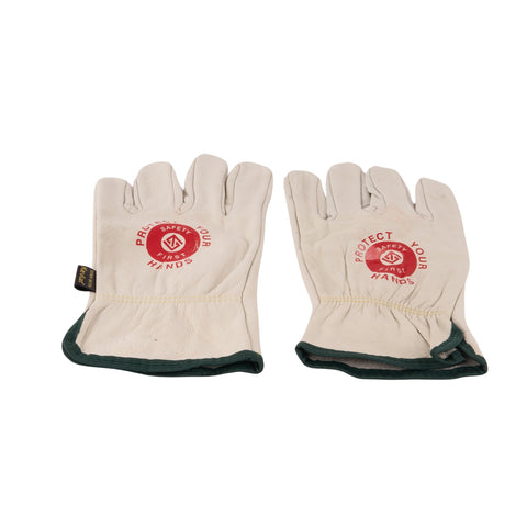Elastic Back Cowhide Gloves Med. (N)