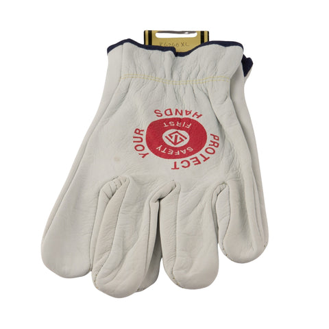 Elastic Back Cowhide Gloves Xl (N)