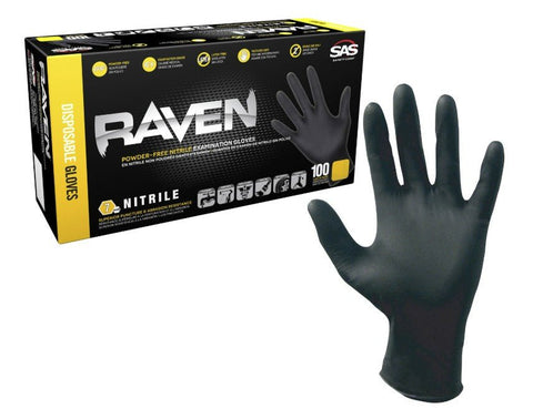 Raven Powder Free Nitrile Gloves Medium - APEX Supply Co.