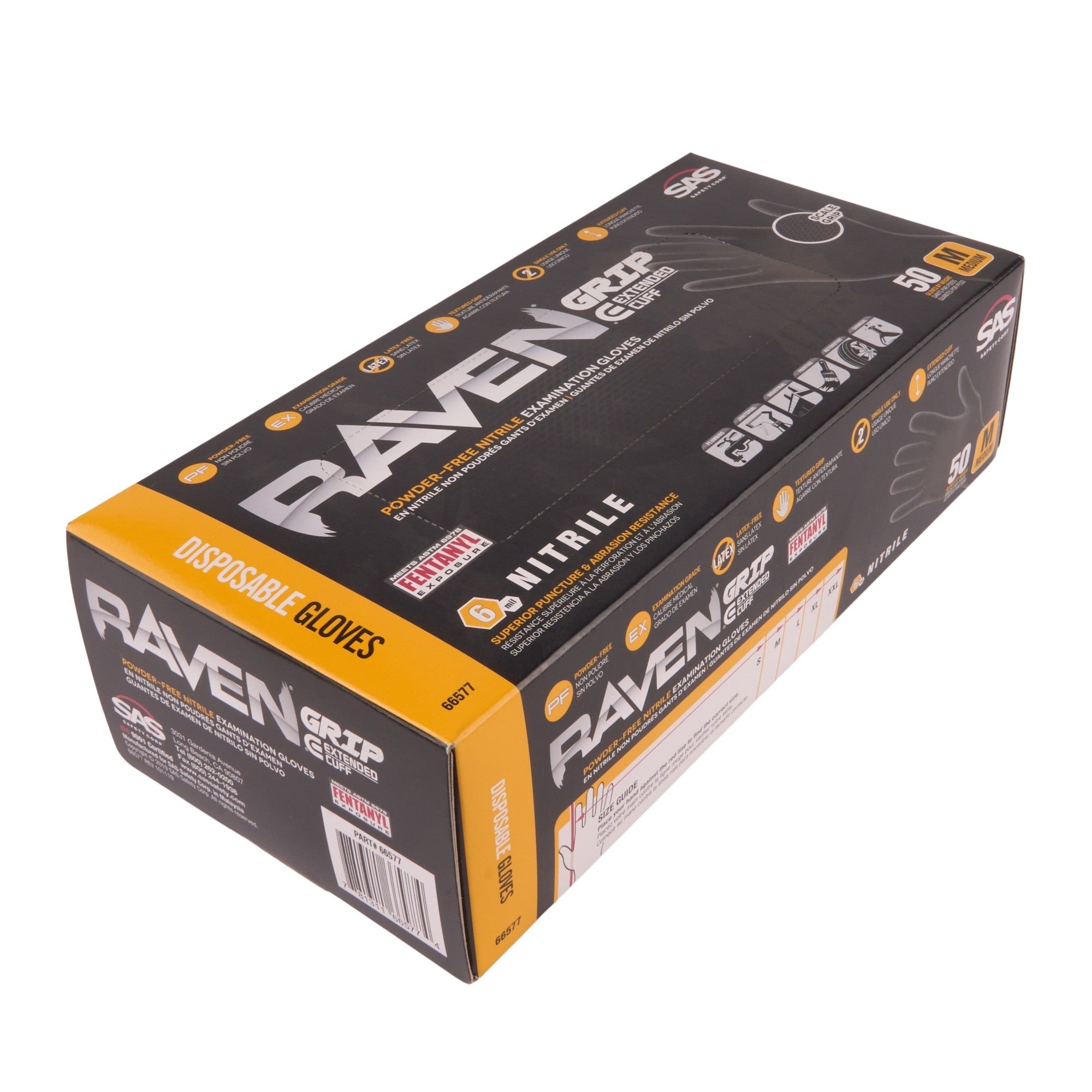 Raven Grip Extended Cuff Gloves - Medium