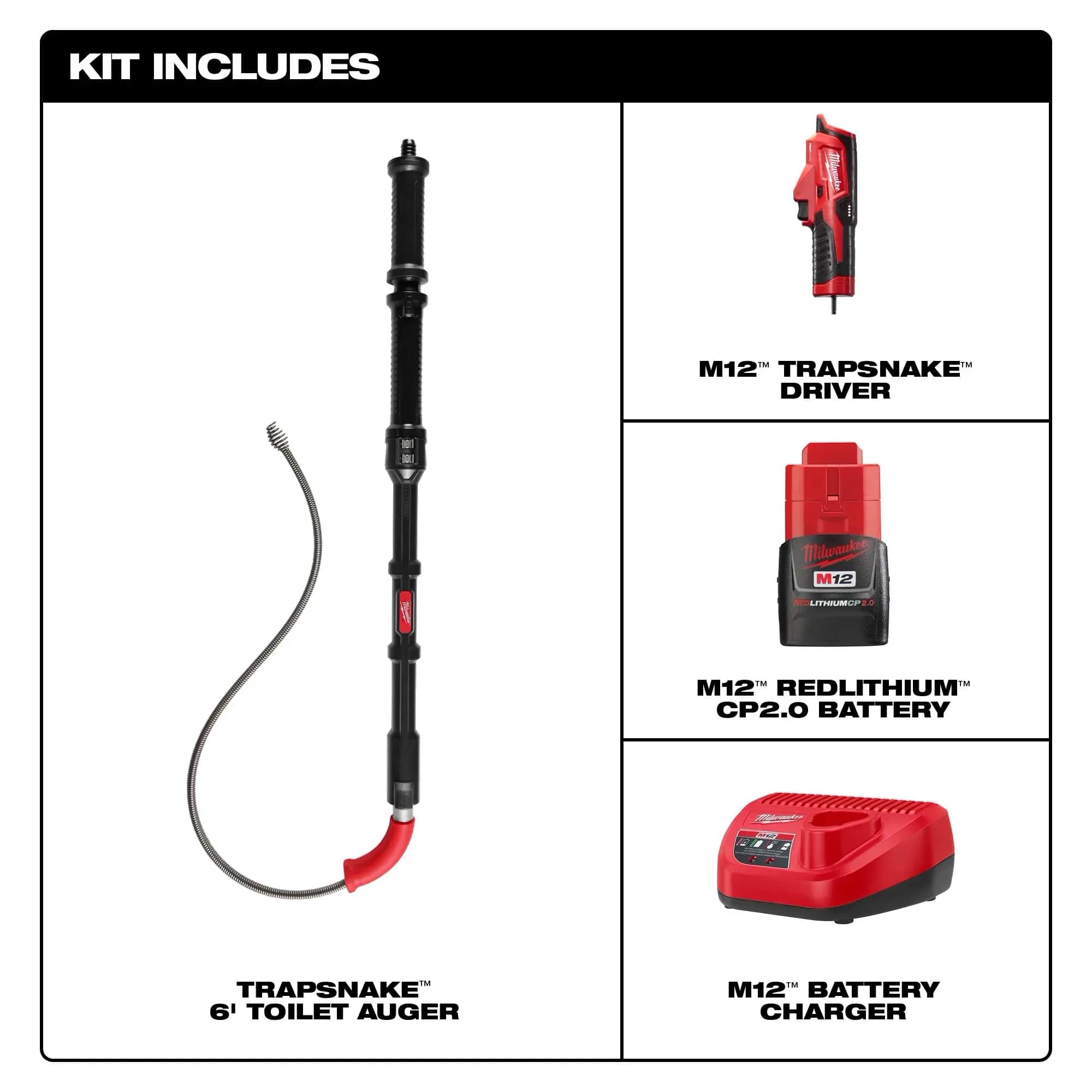 M12 TrapSnake Toilet Auger Kit - APEX Supply Co.