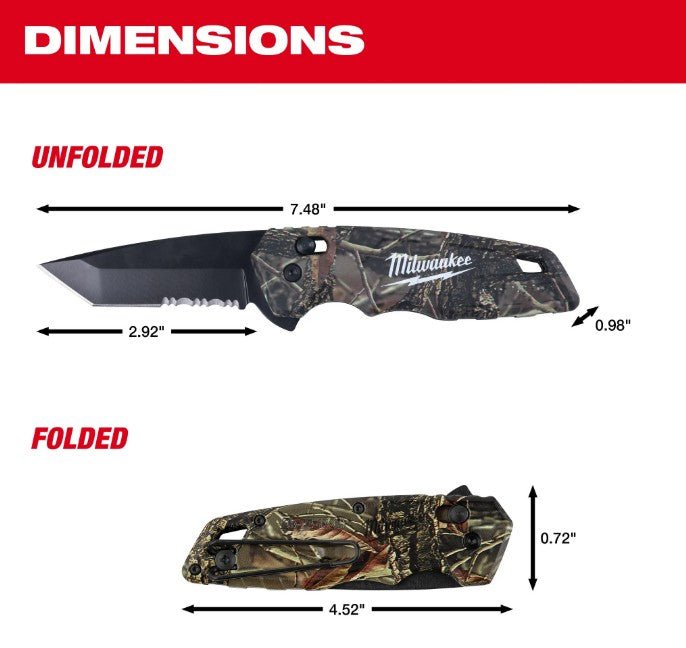 Fastback Camo Spring Assisted Folding Knife - APEX Supply Co.