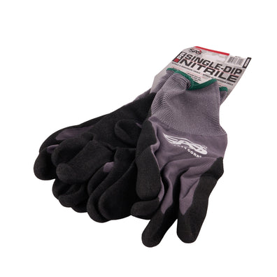 Single Dip Nitrile Palm W/Sandy Finish Gloves -Medium