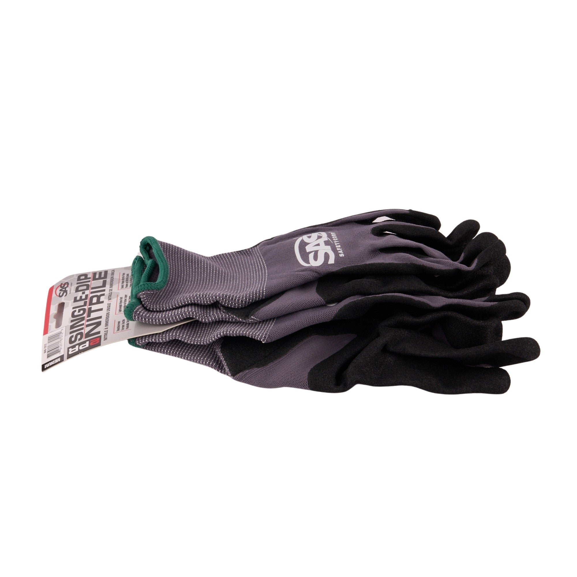 Single Dip Nitrile Palm W/Sandy Finish Gloves -Medium