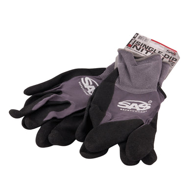 Single Dip Nitrile Palm W/ Sandy Finish Gloves -Large