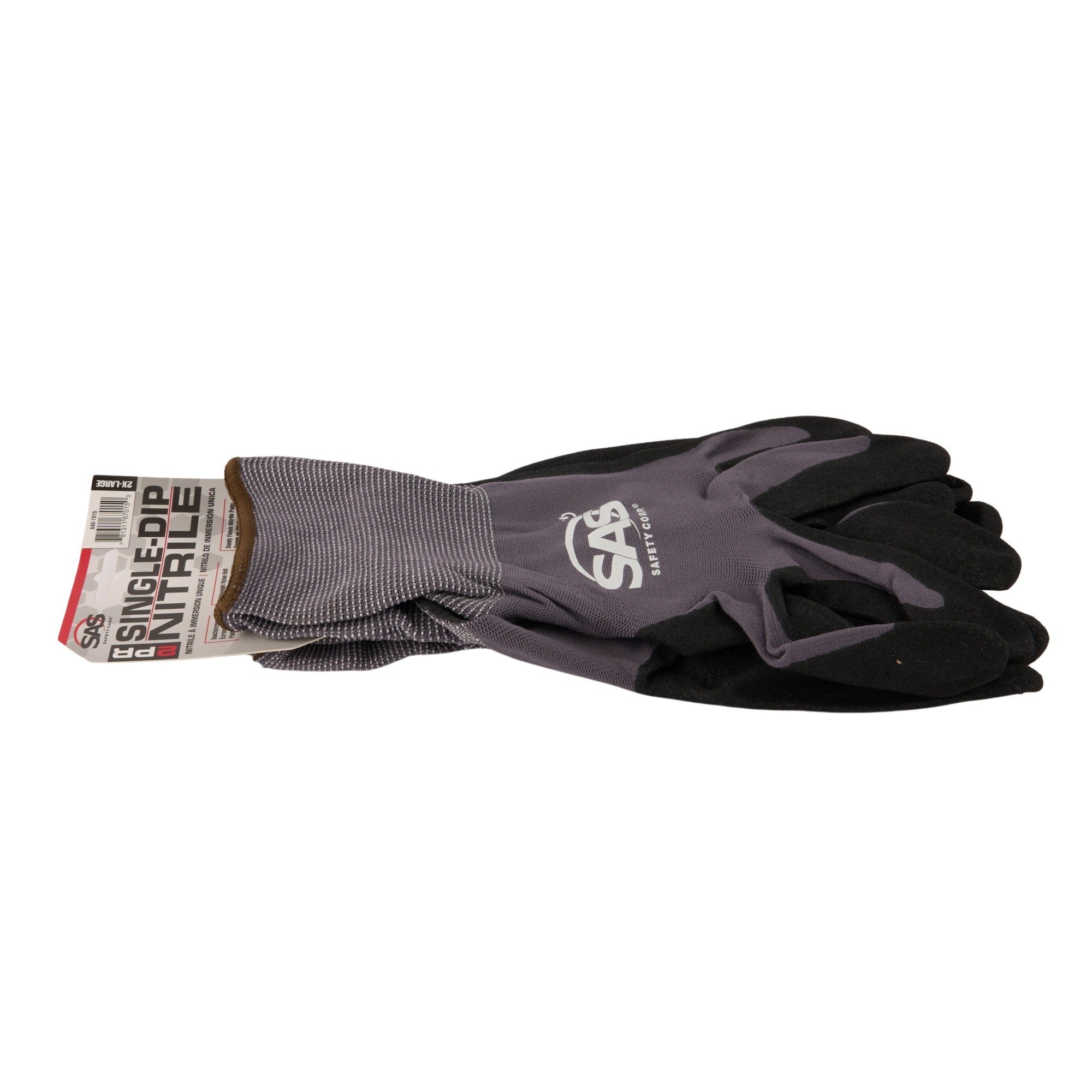 Single Dip Nitrile Palm W/Sandy Finish Gloves -Xxl