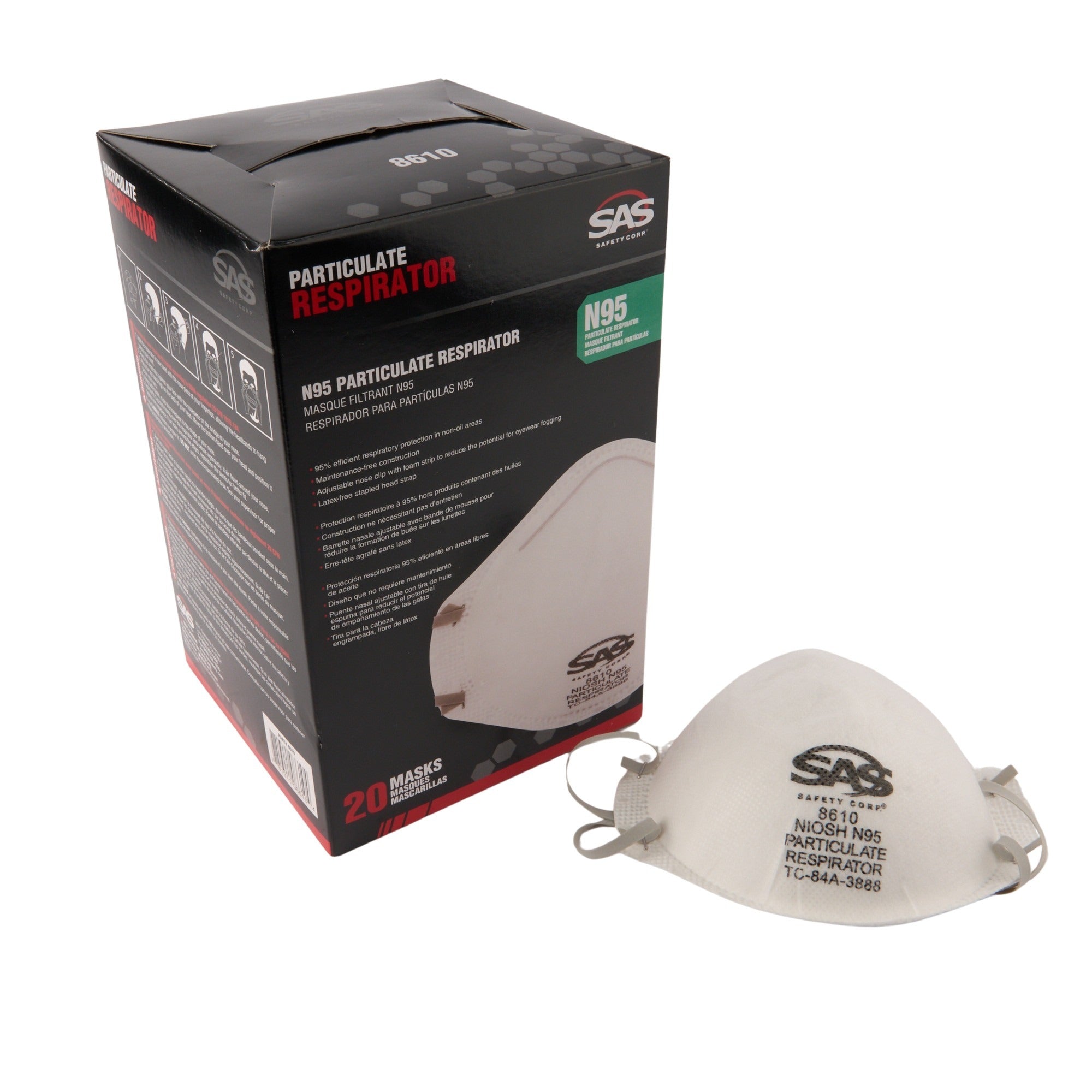 N95 Particulate Respirator Mask 20 Per Box