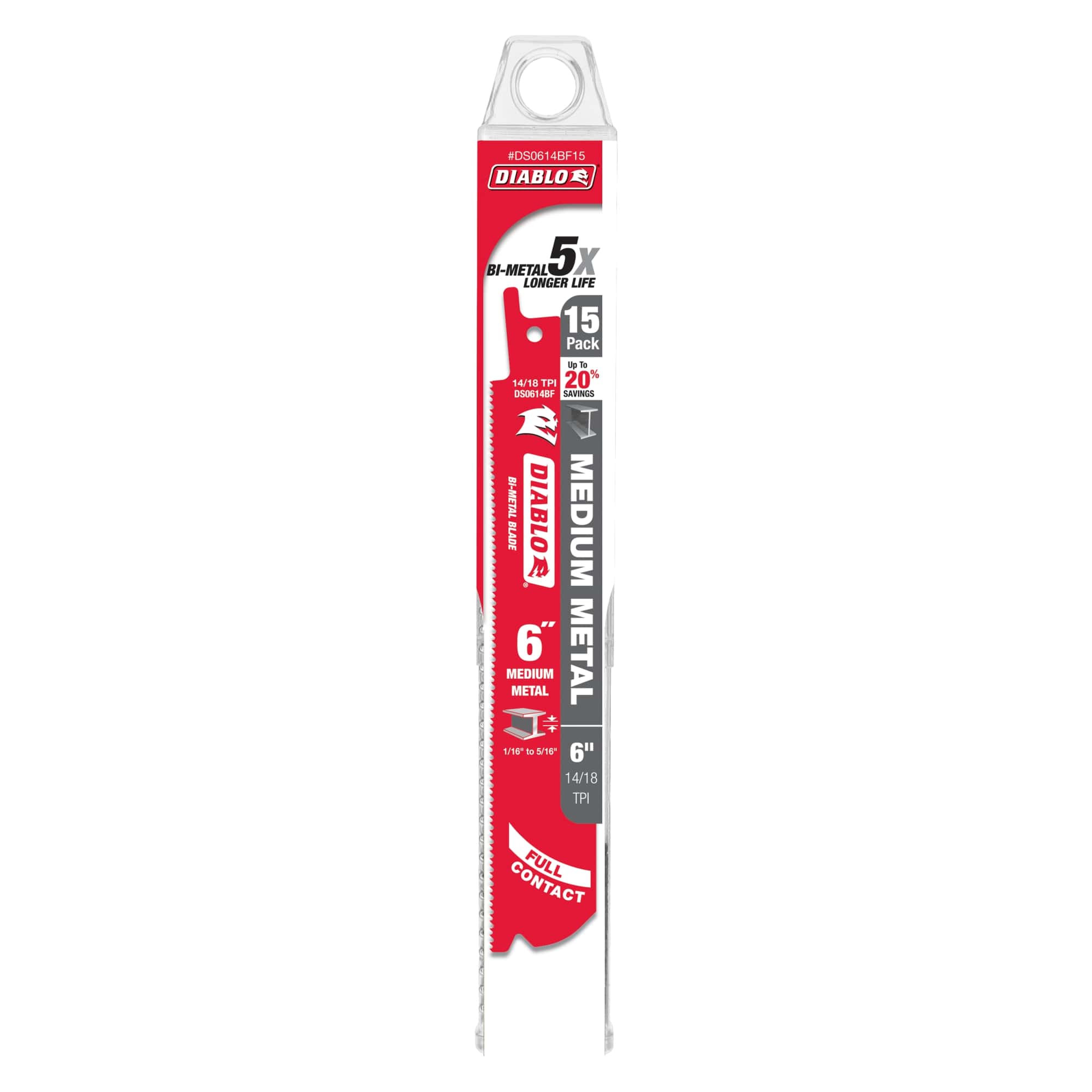 Diablo 6"Steel Demon Metal Cutting Blade 14/18Tpi