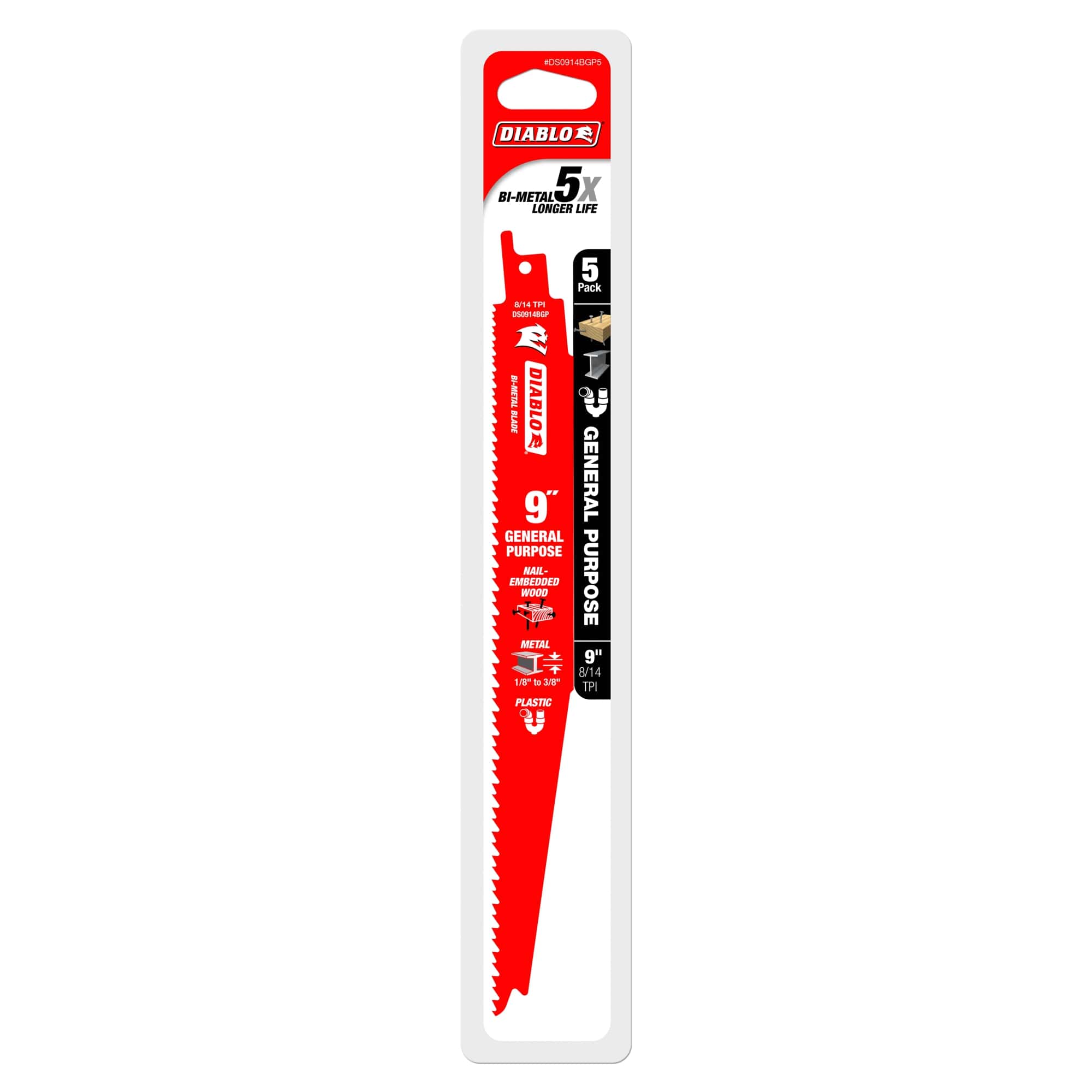 Diablo 9"Steel Demon General Purpose Blade 8/14Tpi
