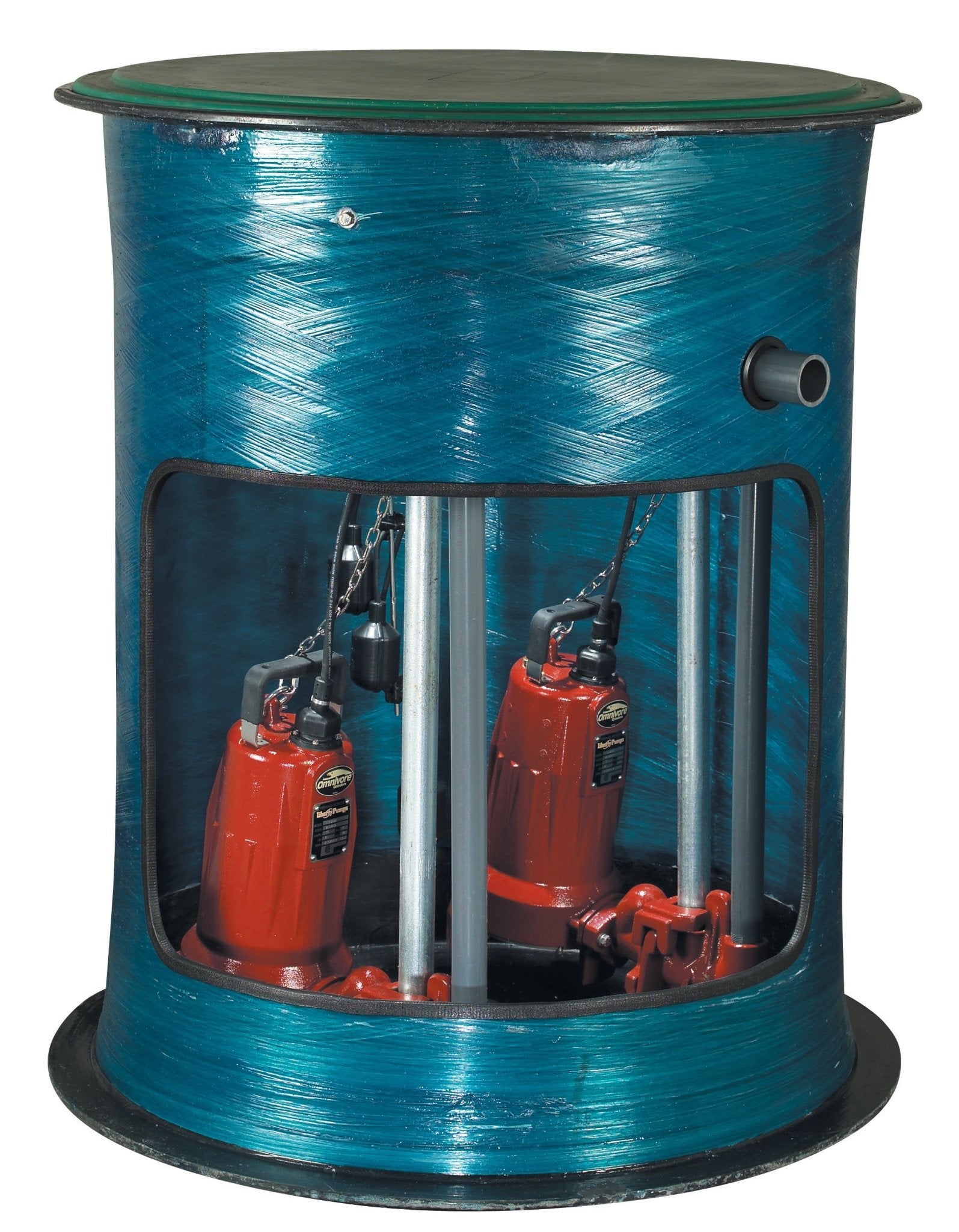2 HP Single Stage Grinder Package w/ Float Switch, 208/230v, 36" x 48" Basin - APEX Supply Co.