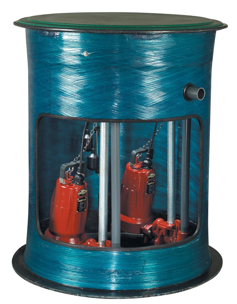 2 HP Single Stage Grinder Package w/ Float Switch, 208/230v, 36" x 48" Basin - APEX Supply Co.