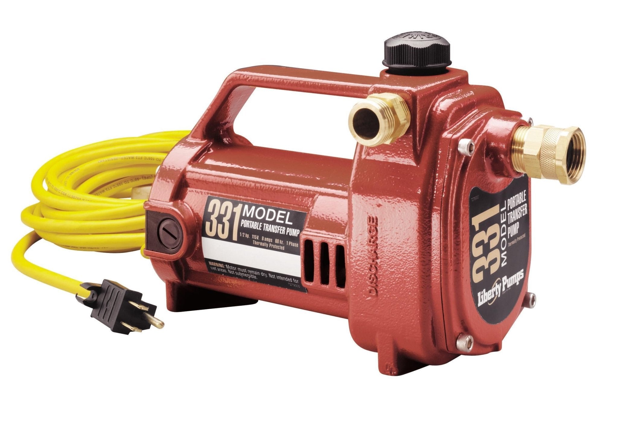 1/2 HP Portable Aluminum Transfer Pump (Garden Hose Connection) - 115v - 20 ft Cord - APEX Supply Co.