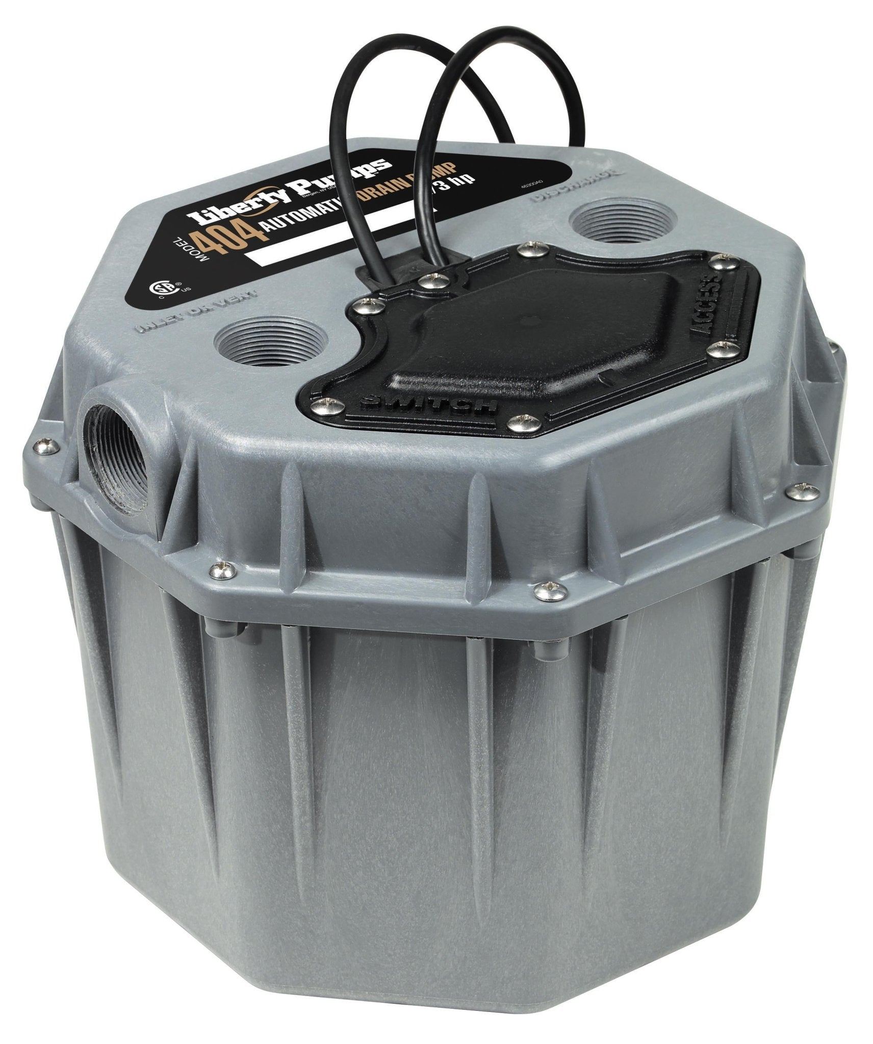 1/3 HP Residential Drain Pump - 115v - 10 ft Cord, 1-1/2" Connections - APEX Supply Co.