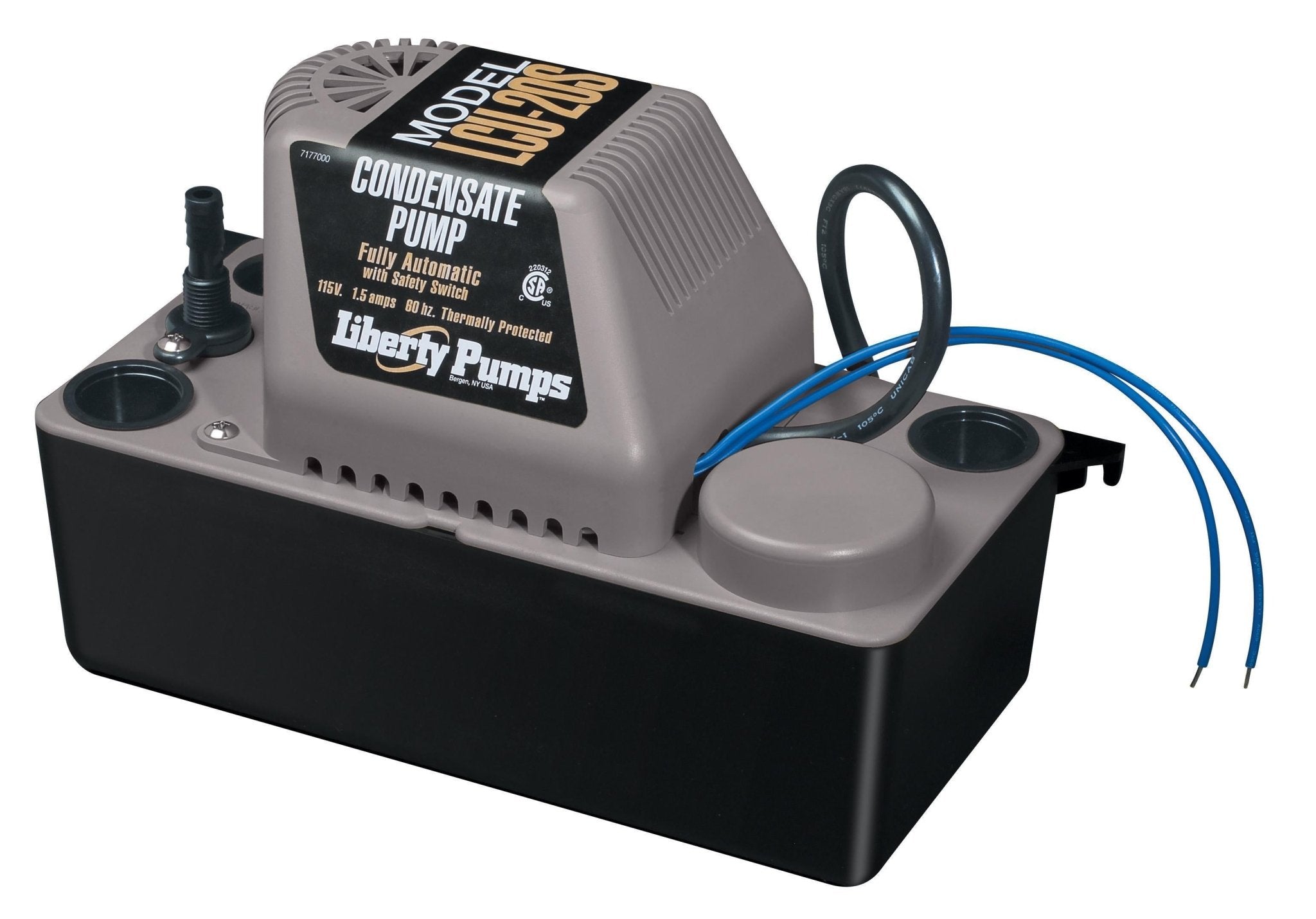 1/30 HP Automatic Condensate Removal Pump w/ Safety Switch, 6 ft Cord (115V) - APEX Supply Co.