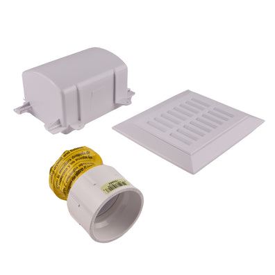 160 DFU Turbo Vent Air Admittance Valve w/ Access Box - 2" PVC Thread x Hub Adapter