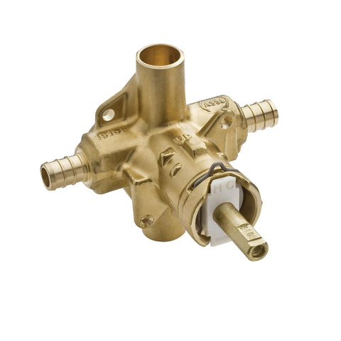 Moen M-Pact Posi-Temp 1/2" Crimp Ring PEX Connection Pressure Balancing Rough-In Valve (No Stops) - APEX Supply Co.