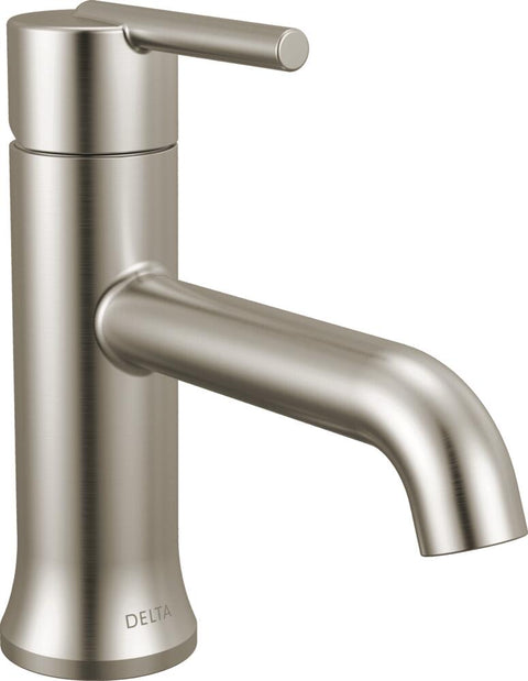 Delta Trinsic Single Hole Bathroom Faucet with Metal Pop - Up Drain Assembly - Limited Lifetime Warranty - APEX Supply Co.