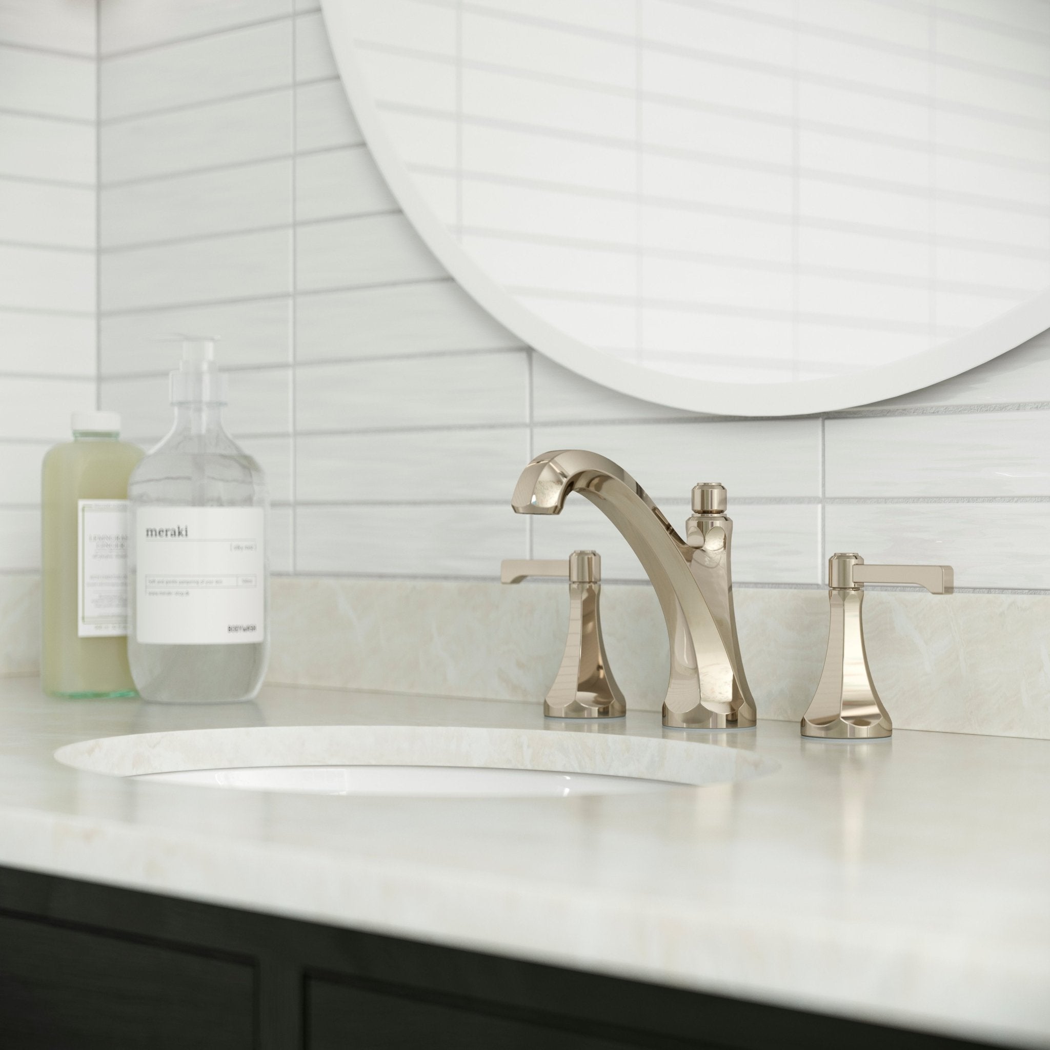 Pfister Arterra Widespread Bathroom Faucet with Metal Pop - Up Drain Assembly - APEX Supply Co.