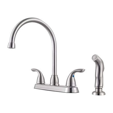 Pfister Pfirst Series 1.8 GPM Gooseneck Kitchen Faucet - Includes Side Spray and Escutcheon - APEX Supply Co.