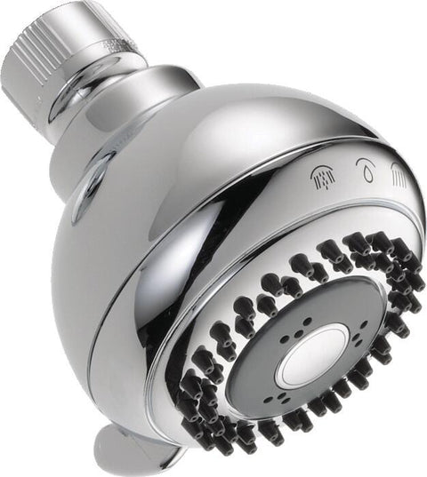 Delta 2.5 GPM Fundamentals 3" Wide Multi Function Shower Head with Touch - Clean® Technology - Limited Lifetime Warranty - APEX Supply Co.