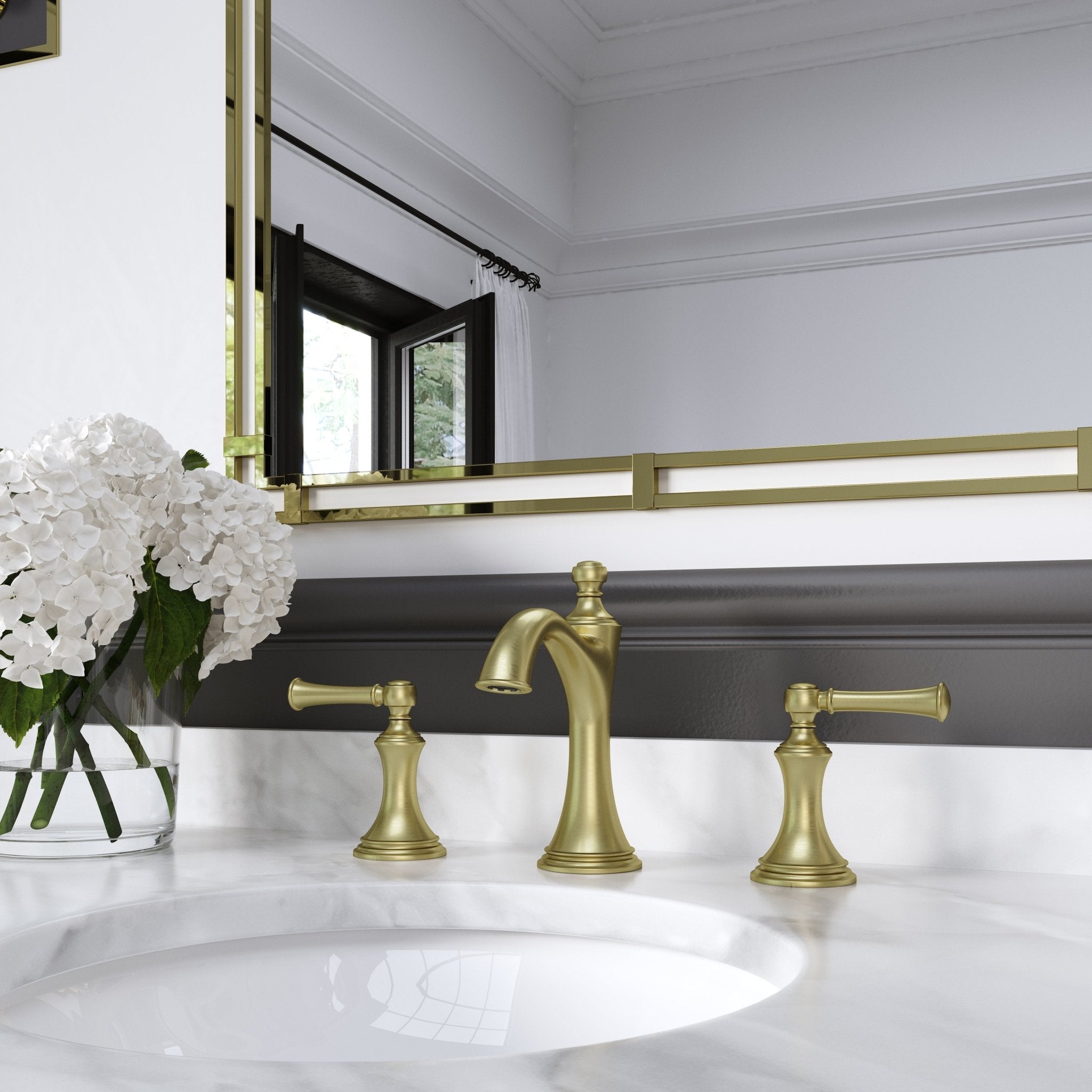 Pfister Tisbury Widespread Bathroom Faucet with Pop - Up Drain Assembly - APEX Supply Co.