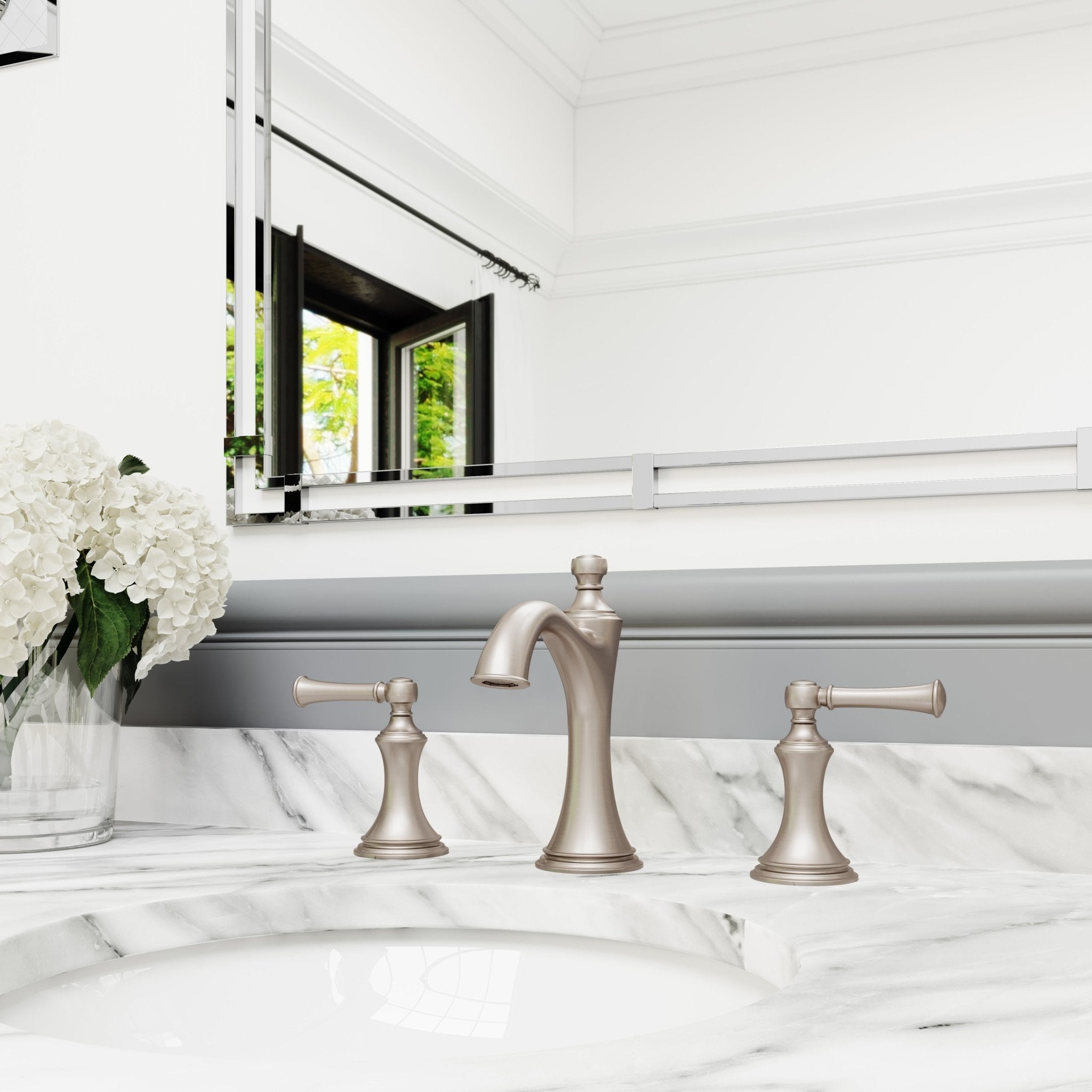 Pfister Tisbury Widespread Bathroom Faucet with Pop - Up Drain Assembly - APEX Supply Co.