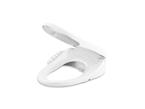 Kohler PureWash E590 Elongated Bidet Toilet Seat with Heated Seat, Self - Cleaning UV Technology, Adjustable Water Temperature, Warm - air Drying, and 2 Spray Options - APEX Supply Co.