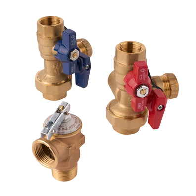 3/4" Tankless Water Heater Valve Kit W/Relief Valve - APEX Supply Co.