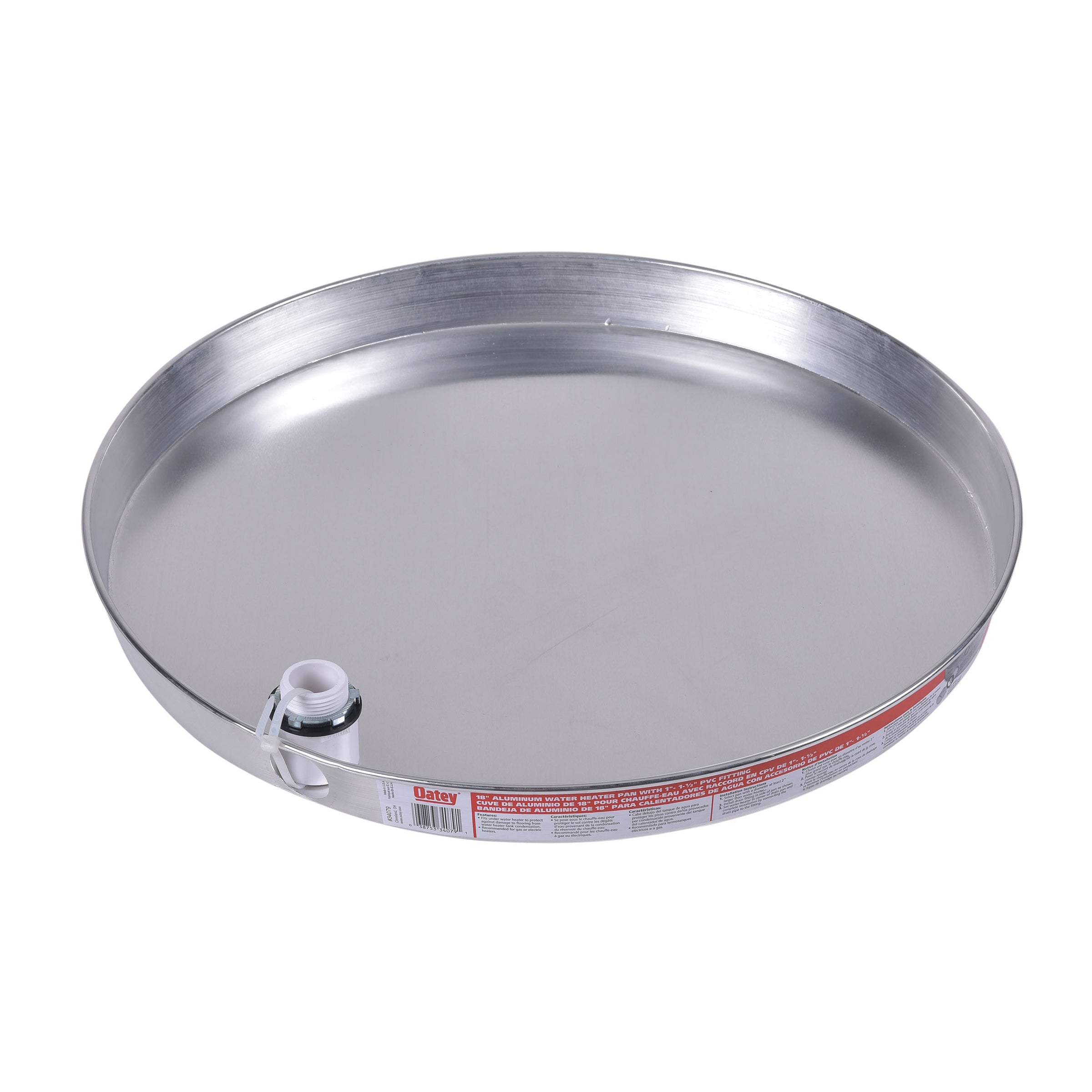 18 In.Water Heater Saf-T-Pan  W/Fitting
