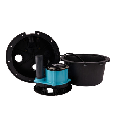 WRSC - 6 - 1/3 HP, Compact 45 GPM @ 5' - Submersible Utility Pump, Water Removal System w/ 5 gal. tank & 8ft power cord - APEX Supply Co.