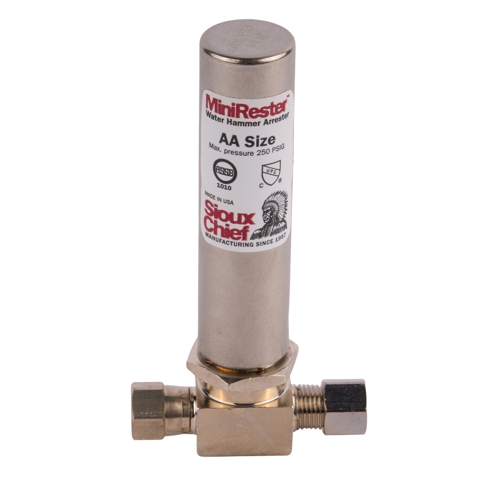 Female Compression Tee Mini-Rester Water Hammer Arrestor 1/4" x 1/4"