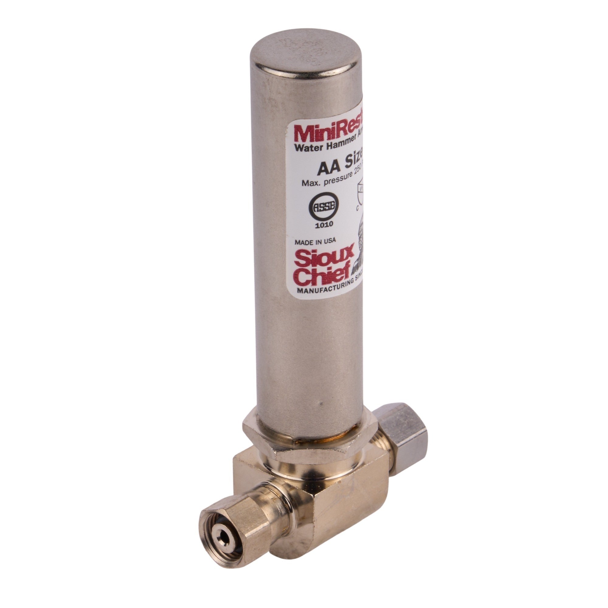 Female Compression Tee Mini-Rester Water Hammer Arrestor 1/4" x 1/4"