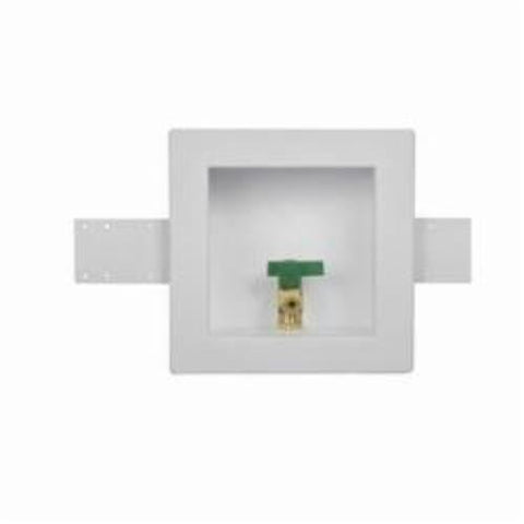 Square PEX Crimp Ice Maker Outlet Box w/ Water Hammer Arrestor, 1/4 Turn, Low Lead (Standard Pack) - APEX Supply Co.